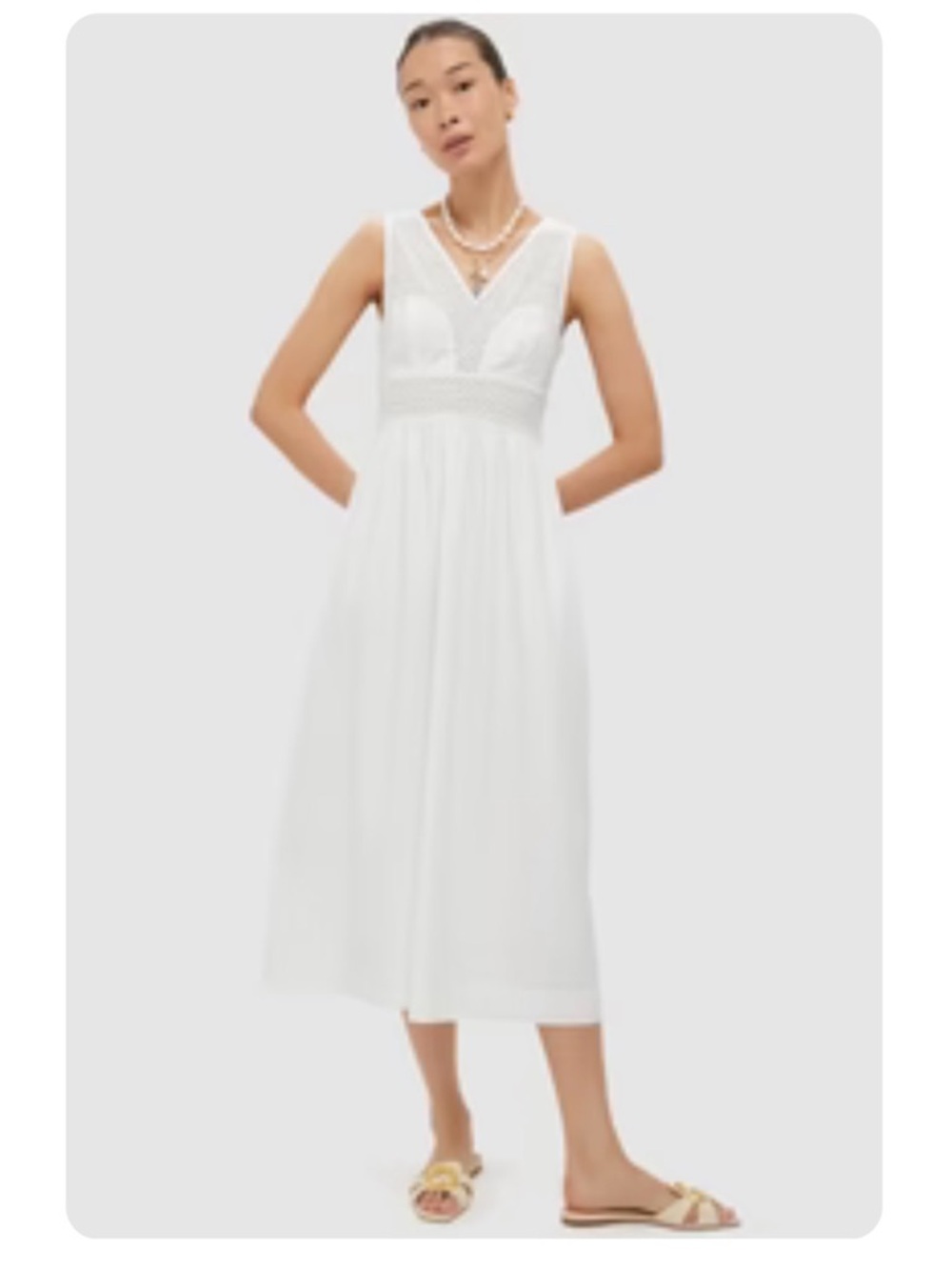 NWT Tuckernuck Sleeveless Midi Dress with Eyelet Detailing